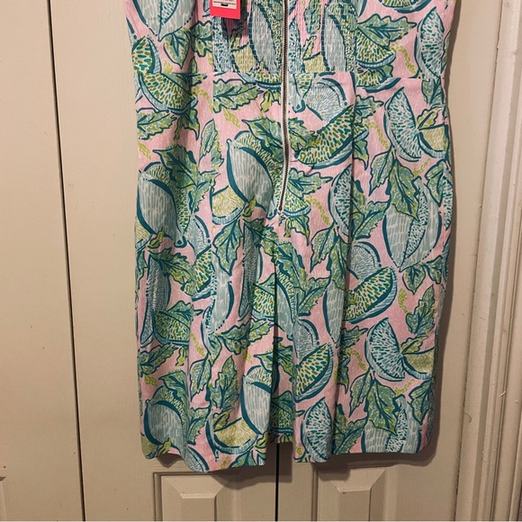 Spaghetti strap mini dress in pink and green tones  by Lilly Pulitzer size 12 - Picture 6 of 8